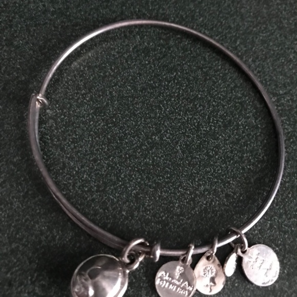 Alex and Ani Expandable Wire Bracelet Pink Charm - Picture 11 of 16